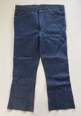 Men's Vintage Levi's Orange Tab SF 207 70's Flare Blue Denim 42x30 Cut Off